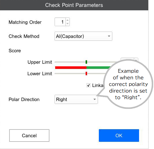 inspection of electrolytic capacitor polarity master