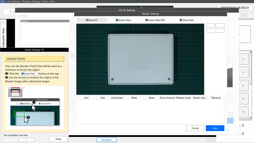 Navigation screen image (Anchor point)